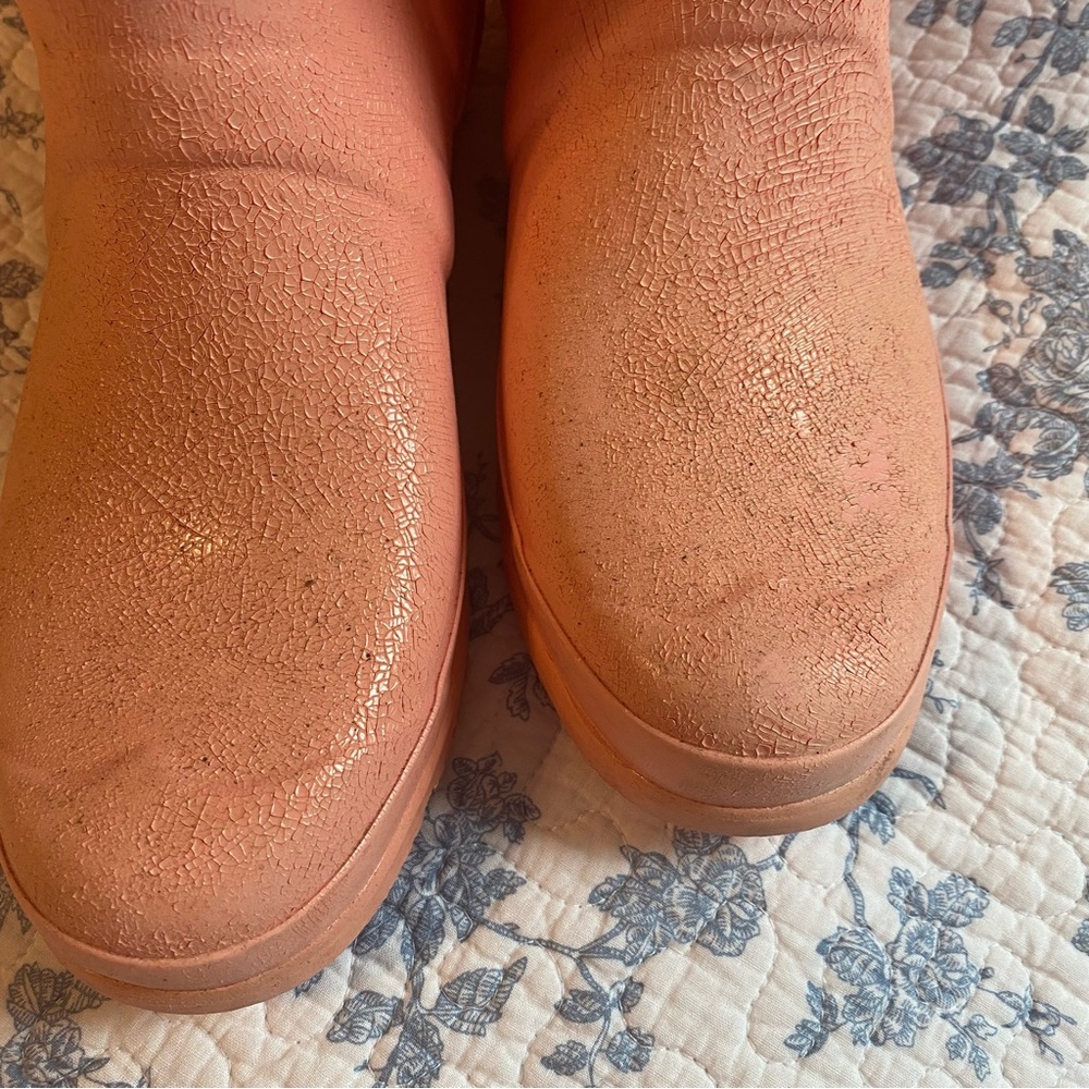 Hunter Women’s Original Short Pink Gloss Rain Boot Size 9 - Picture 10 of 10